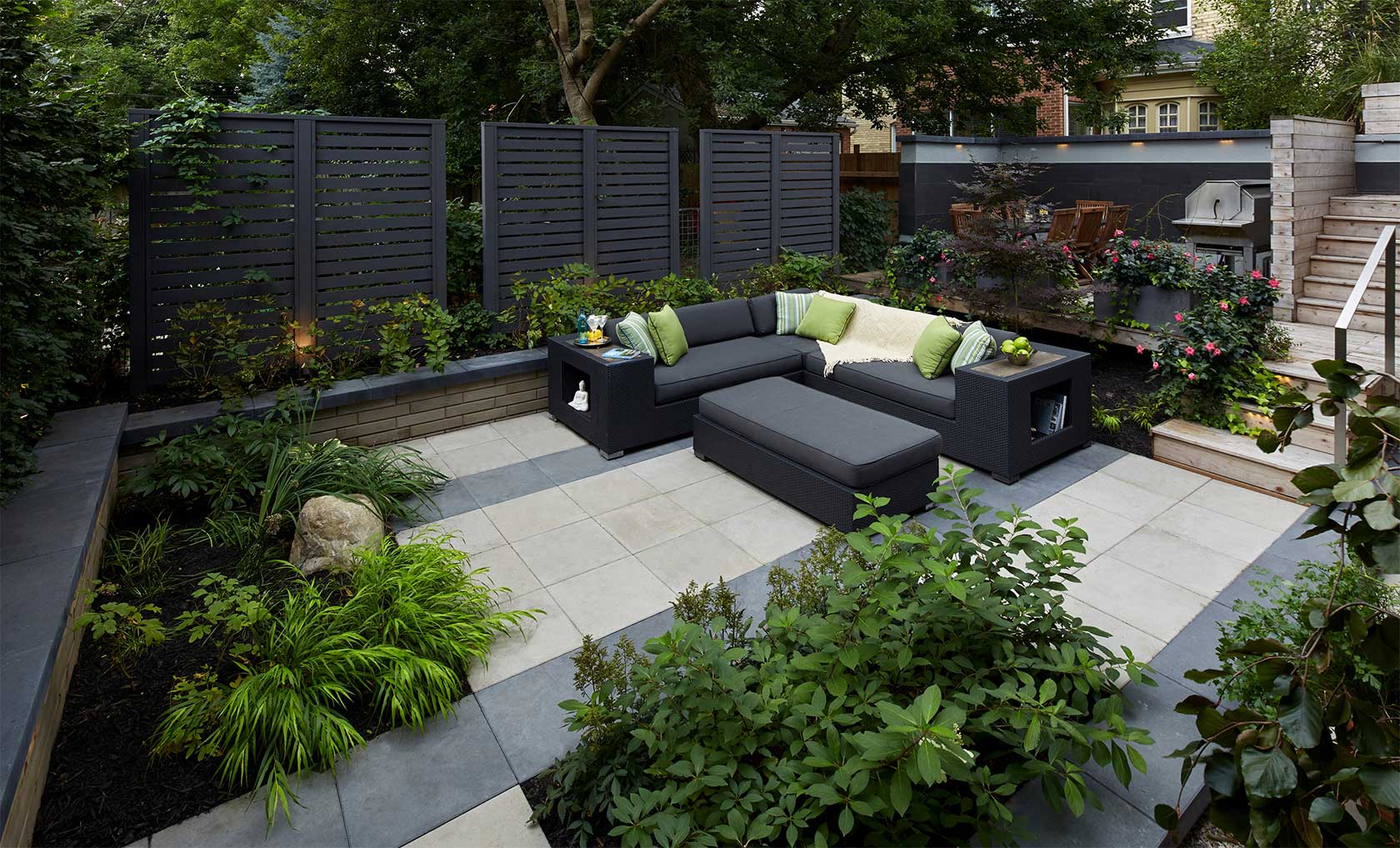 Beautiful Green Concrete Patio