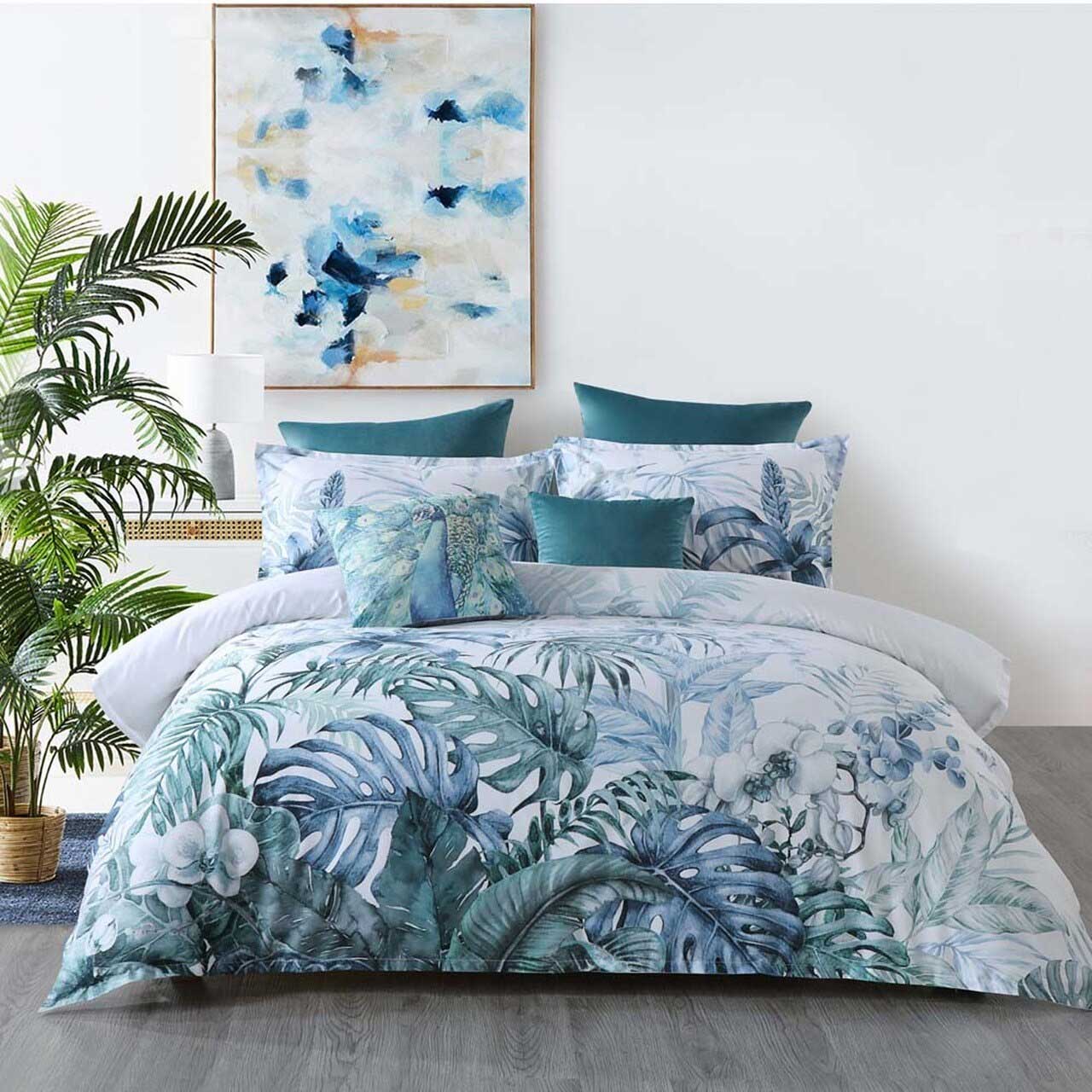 Bianca Kailua Teal Double Bed Quilt Cover Set